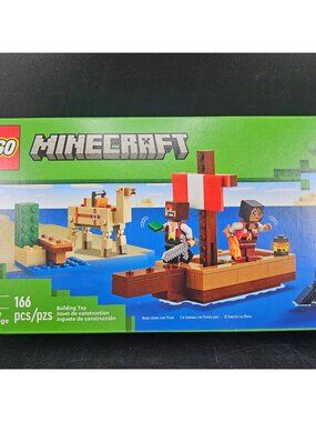 Lego Minecraft The Pirate Ship Voyage Building Toy 21259 166 Pieces Sealed Ages